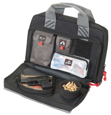 Soft Gun Cases G Outdoors Inc. GPS QUAD PISTOL RANGE BAG BLACK • Model: 